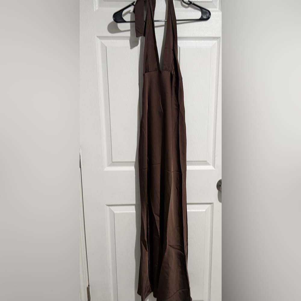 Elegant Brown Midaxi Dress
